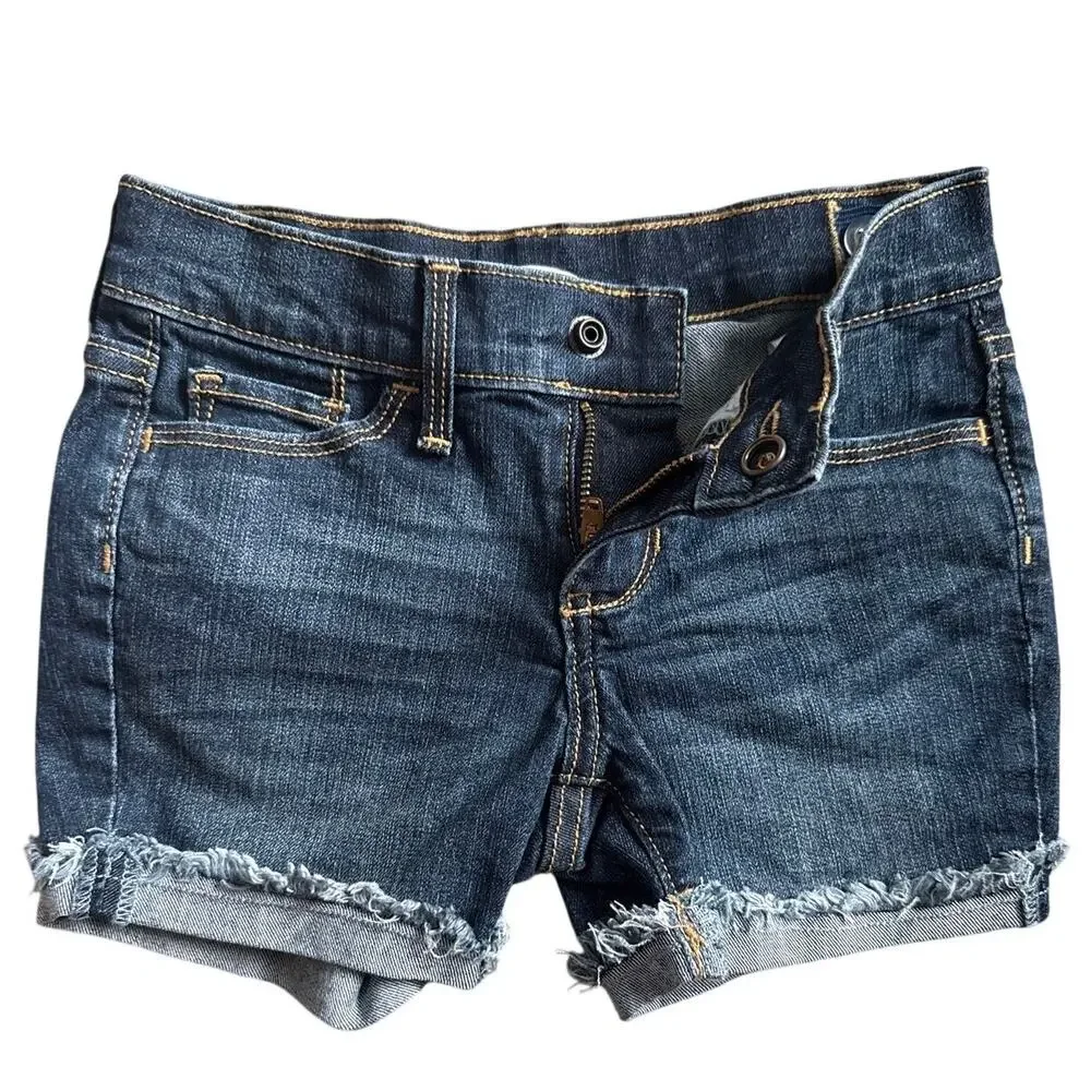 Old Navy 3 Pairs of Girl’s Cuffed Denim Shorts all Size 6